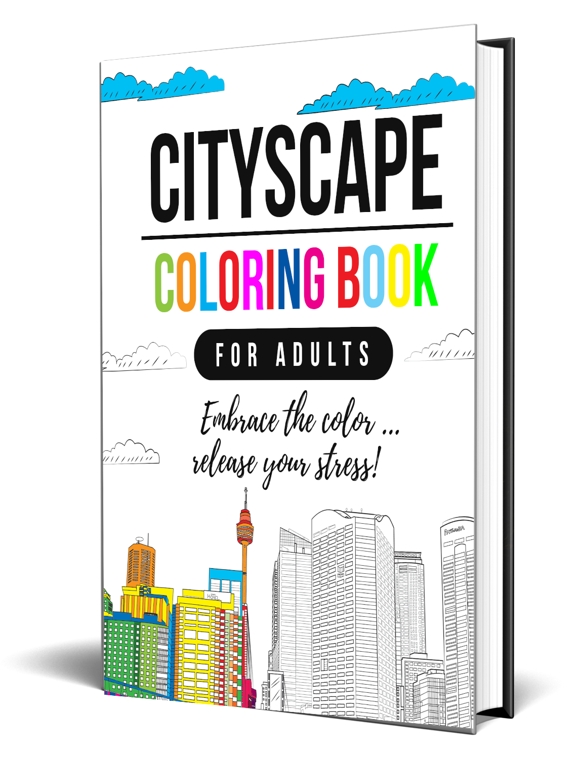 Cityscape Coloring Book for Adults